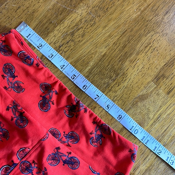 LEGGINGS OS ONE SIZE LulaRoe Novelty Print NEW Bicycle Bike Beach Cruiser Ride - Picture 3 of 7